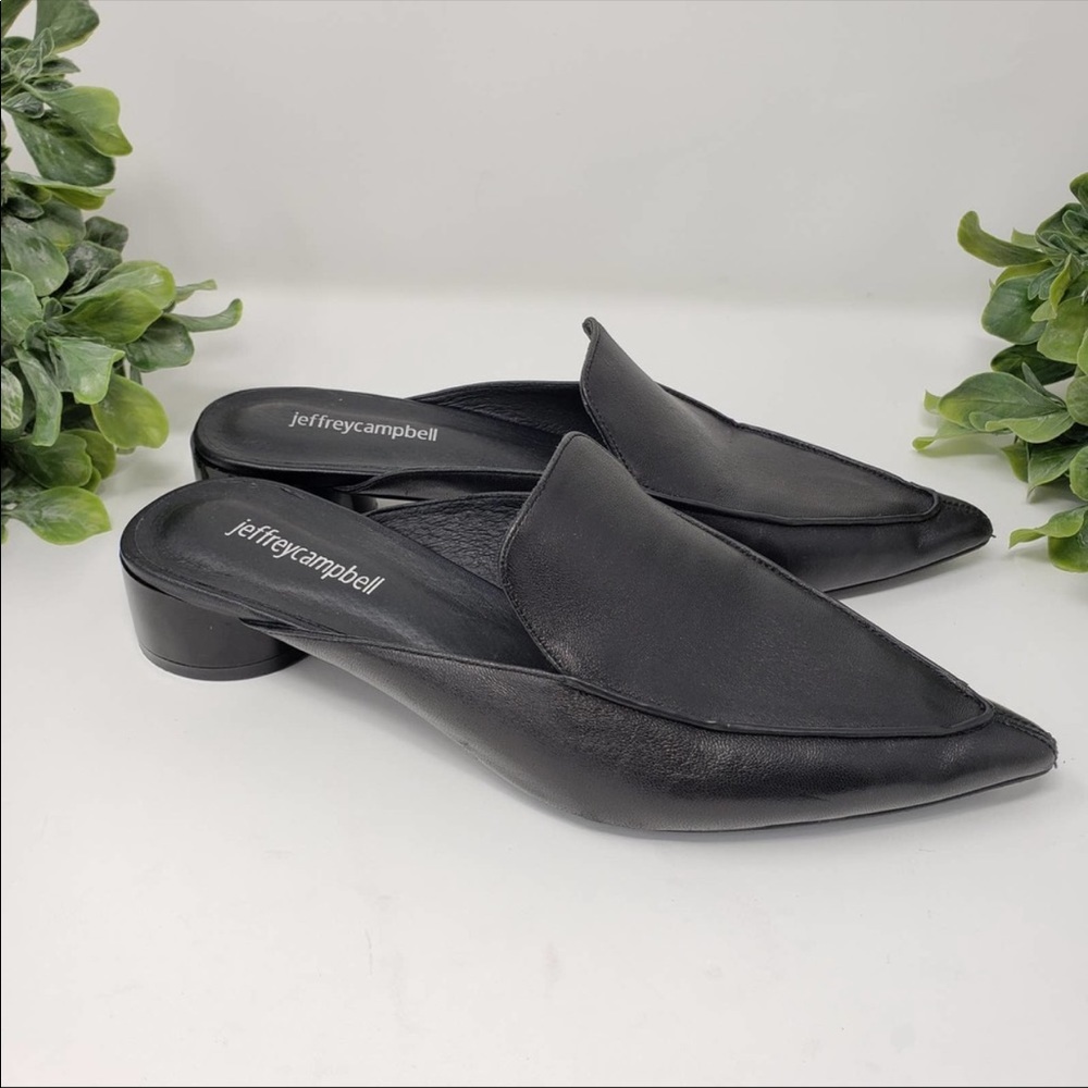 Jeffrey Campbell Novit Black Mules Sz 8
